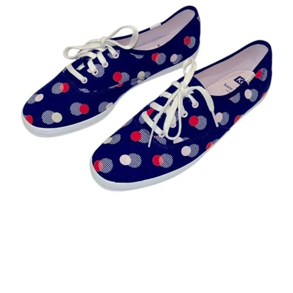 Keds x KATE SPADE Navy Polka Dot Sneakers NEW
